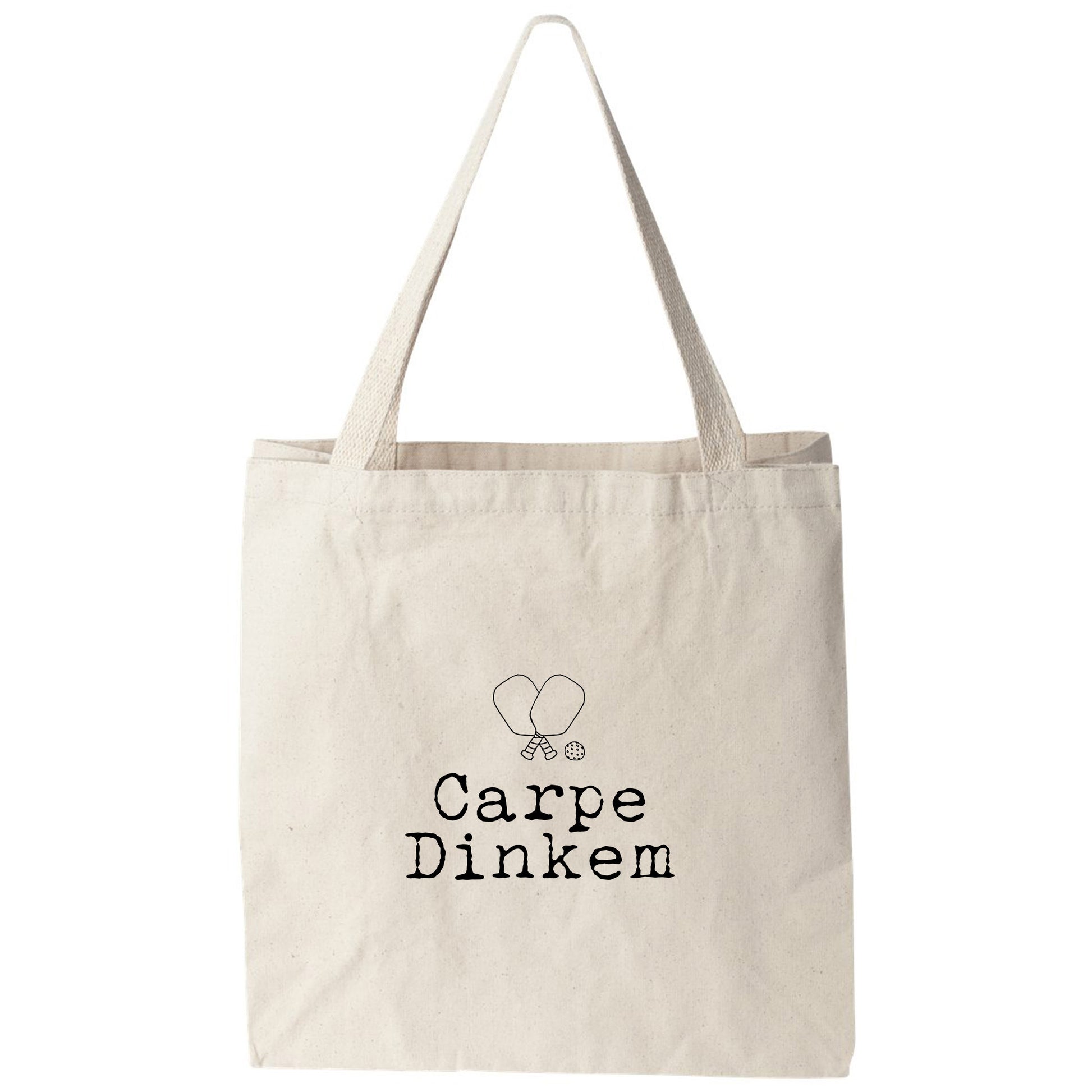 a tote bag with the words carpe dinkem printed on it