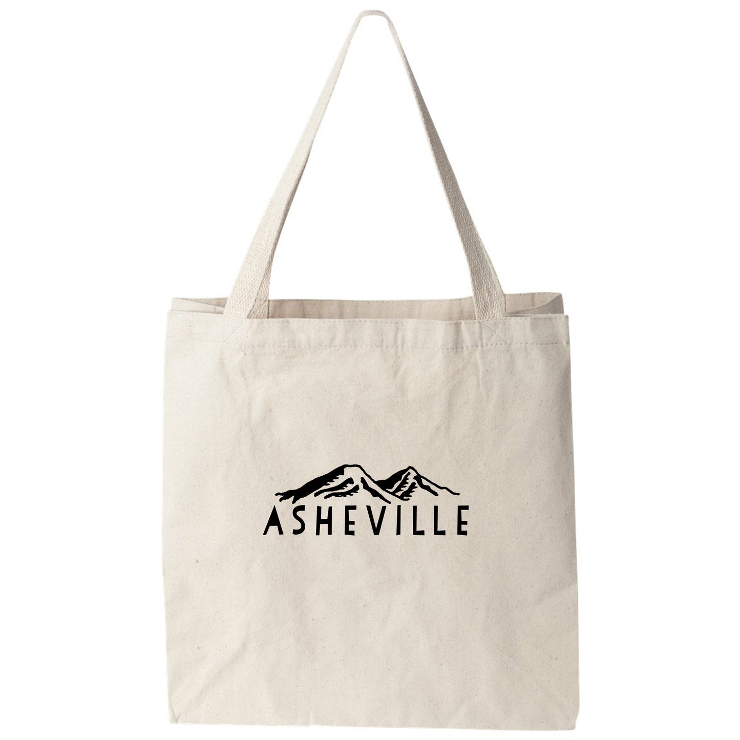 a white tote bag with the words ashsville on it