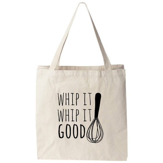 a tote bag with a whisk on it