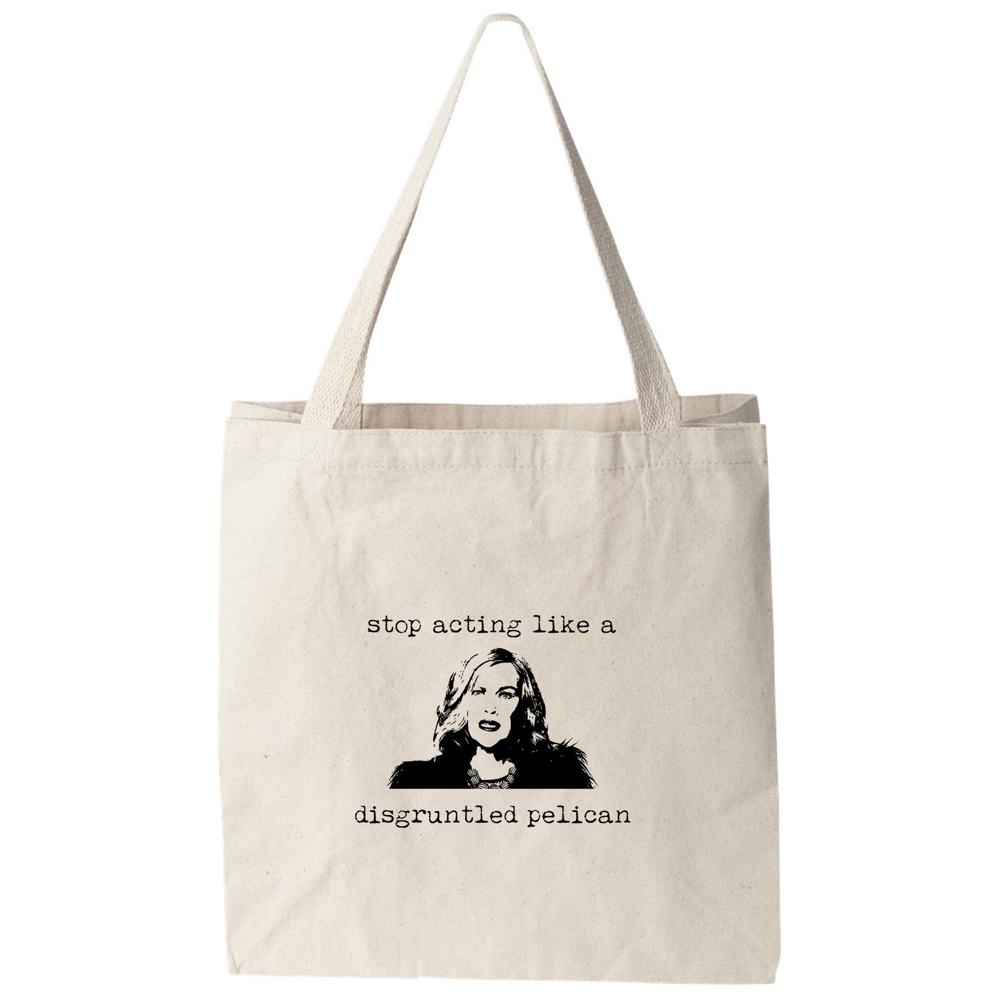 a tote bag with a picture of a woman on it