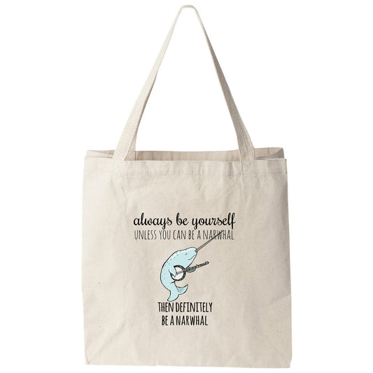 a tote bag with a quote on it