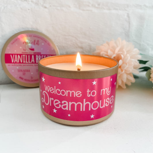 Welcome to My Dreamhouse - 8oz Rose Gold Candle - Vanilla Breeze - 100% Natural Soy Wax