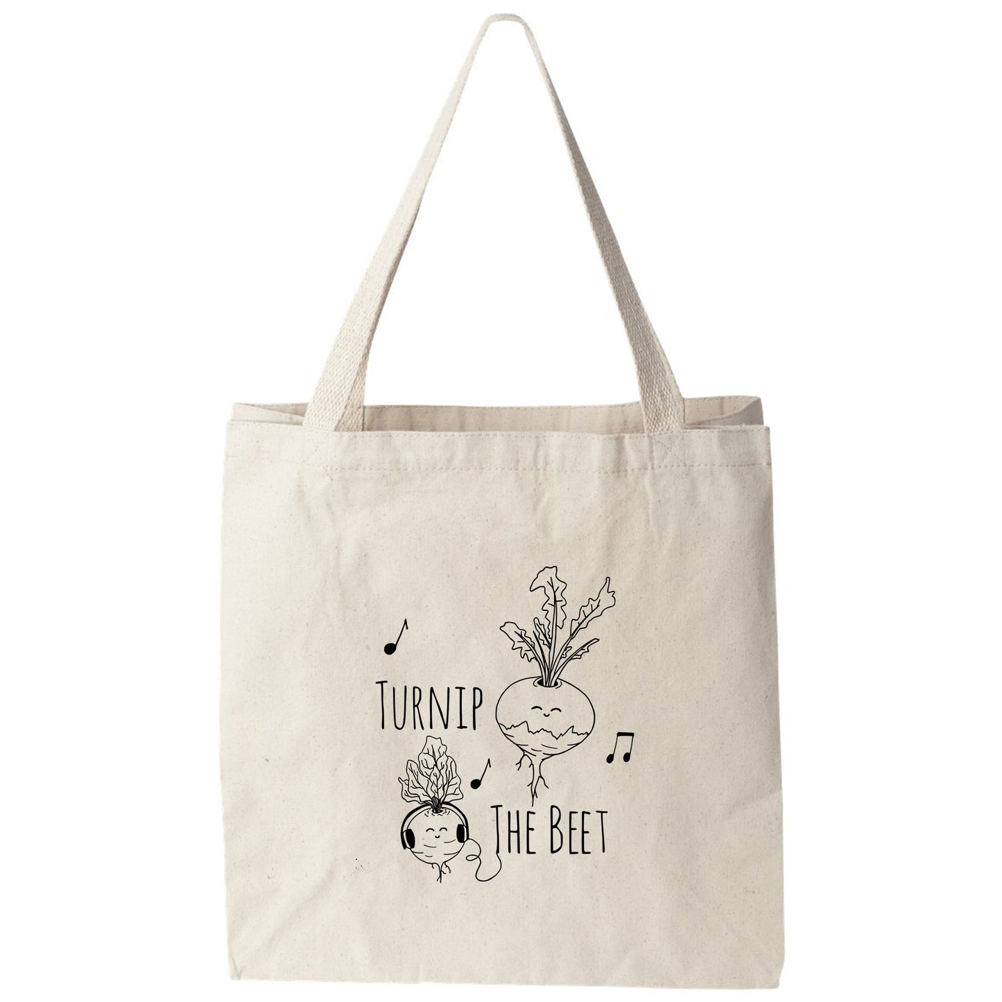 a tote bag that says turnip the beet