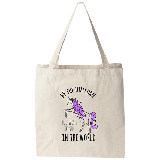 a tote bag with a unicorn on it