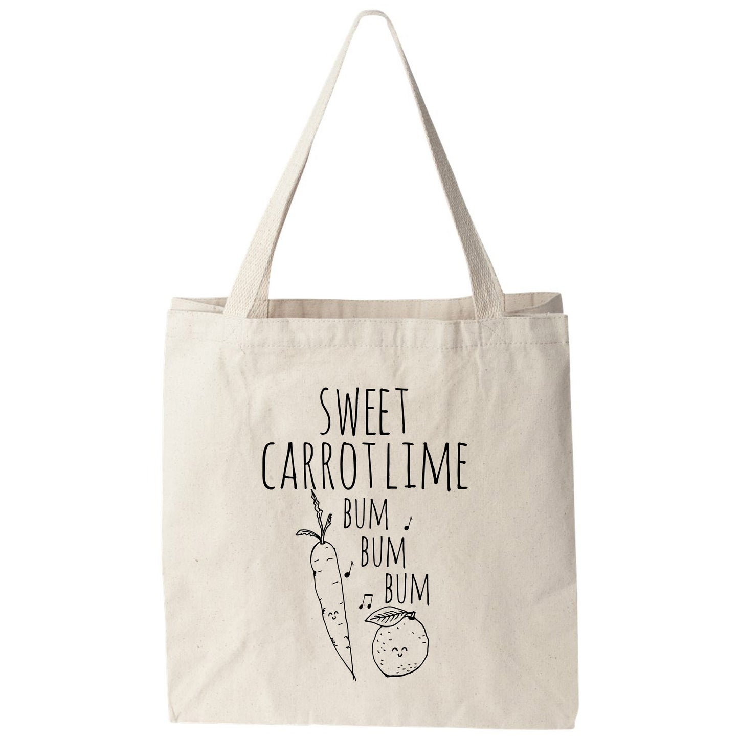 a tote bag with a carrot on it