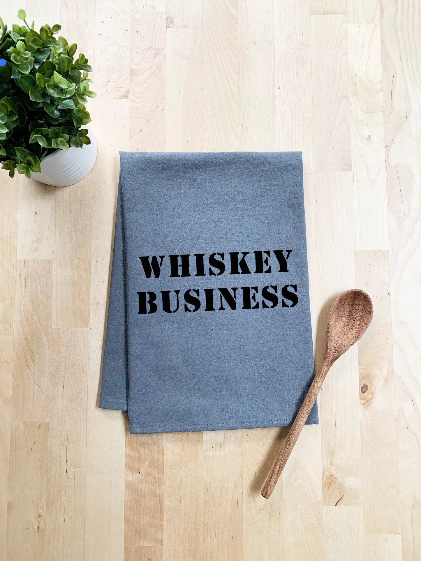 Whiskey Business Dish Towel - White Or Gray