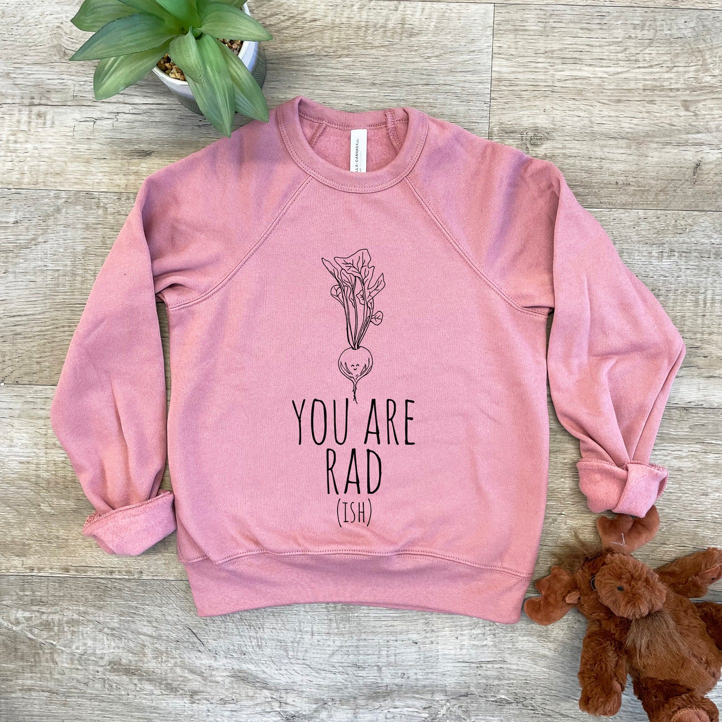 You Are Rad(ish) - Kid's Sweatshirt - Heather Gray or Mauve