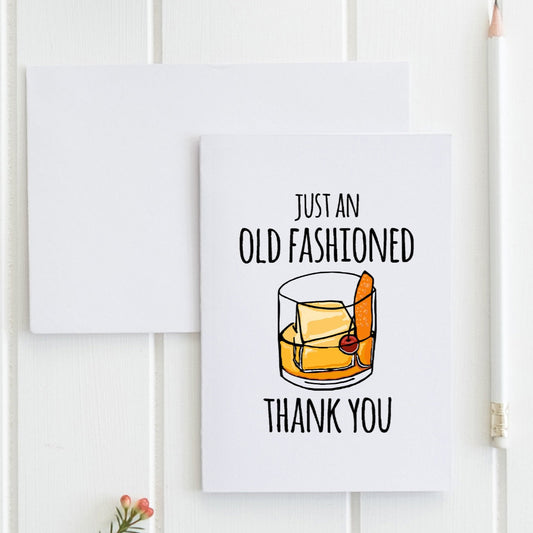 SALE - Just An Old Fashioned Thank You - Greeting Card