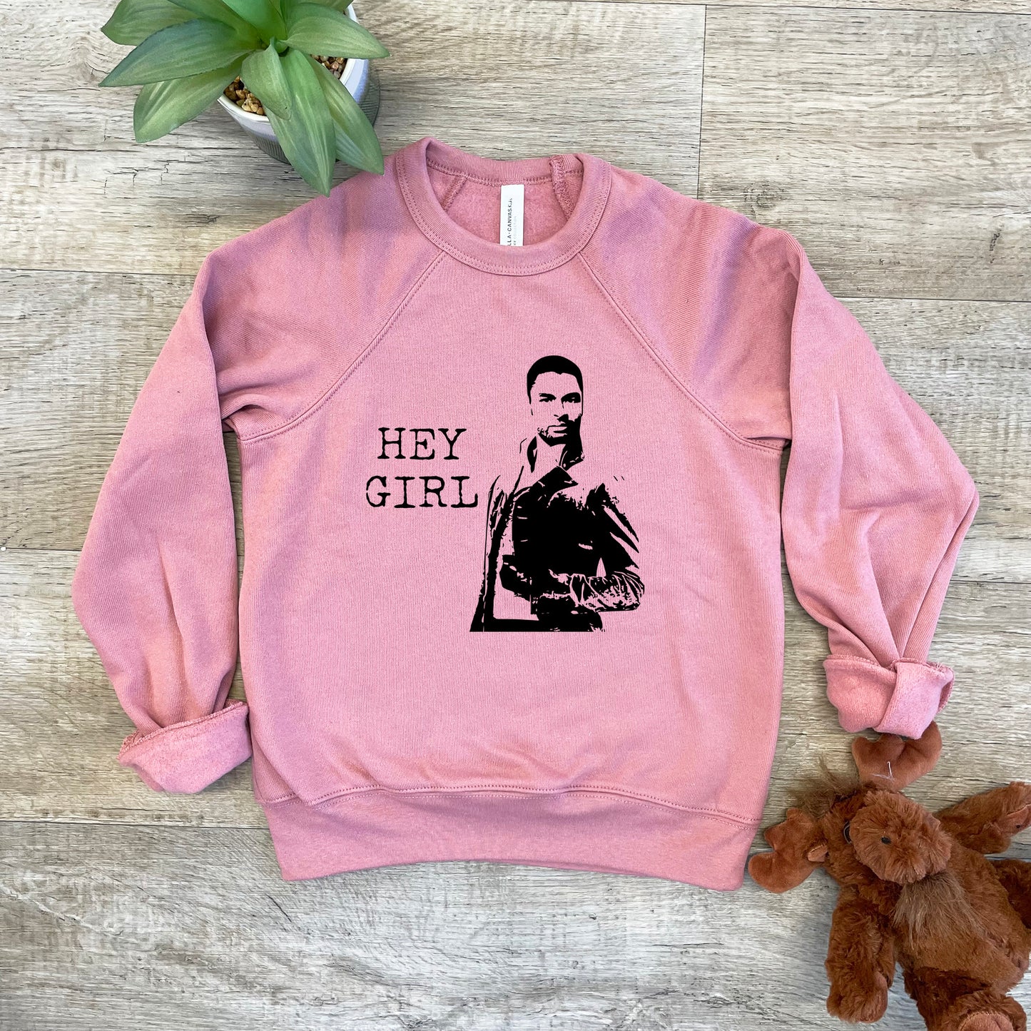 Bridgerton - Hey Girl - Kid's Sweatshirt - Heather Gray or Mauve