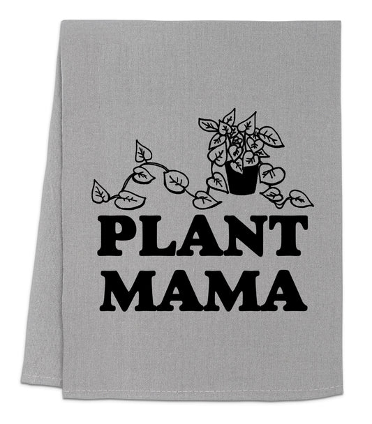 a towel with a plant mama on it