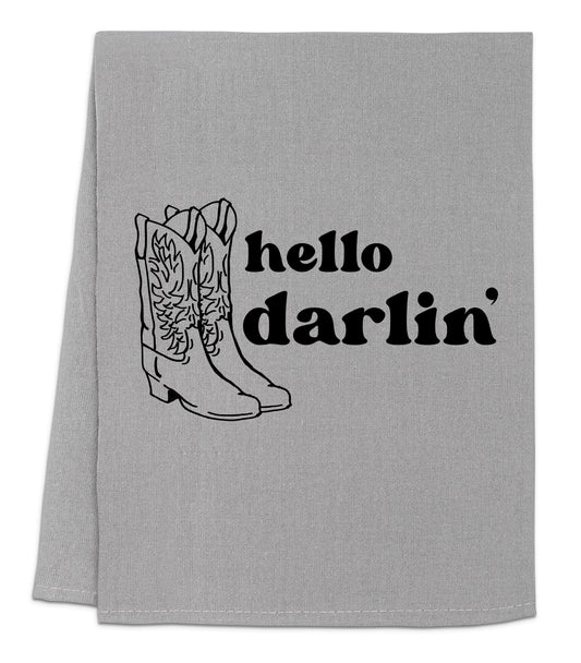 a towel with a cowboy boot on it