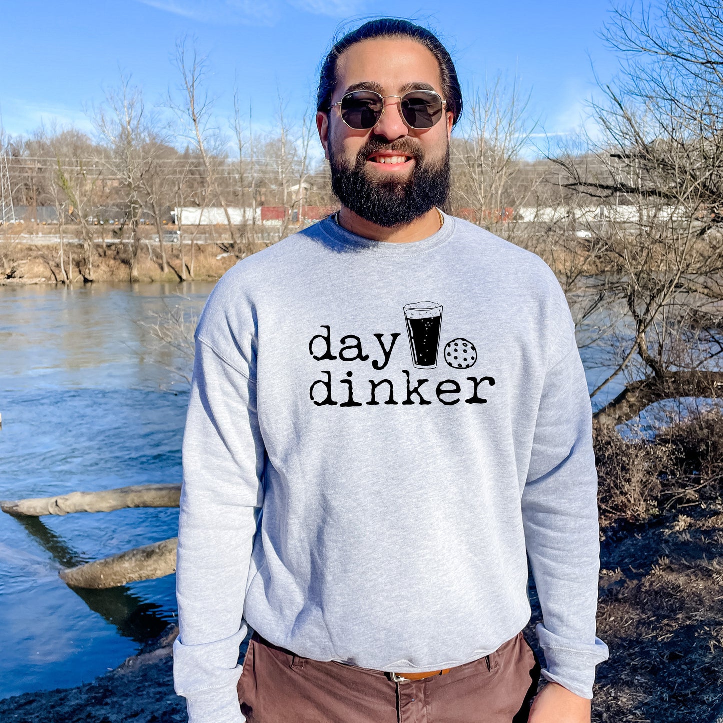 Day Dinker - Unisex Sweatshirt - Dusty Blue or Athletic Heather