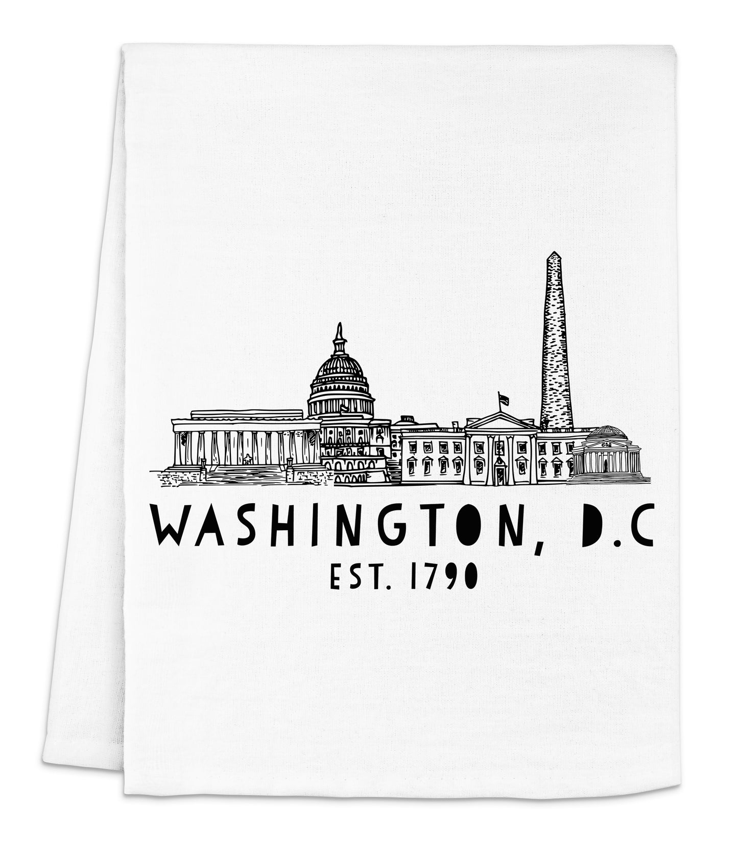 a white towel with washington, d c on it