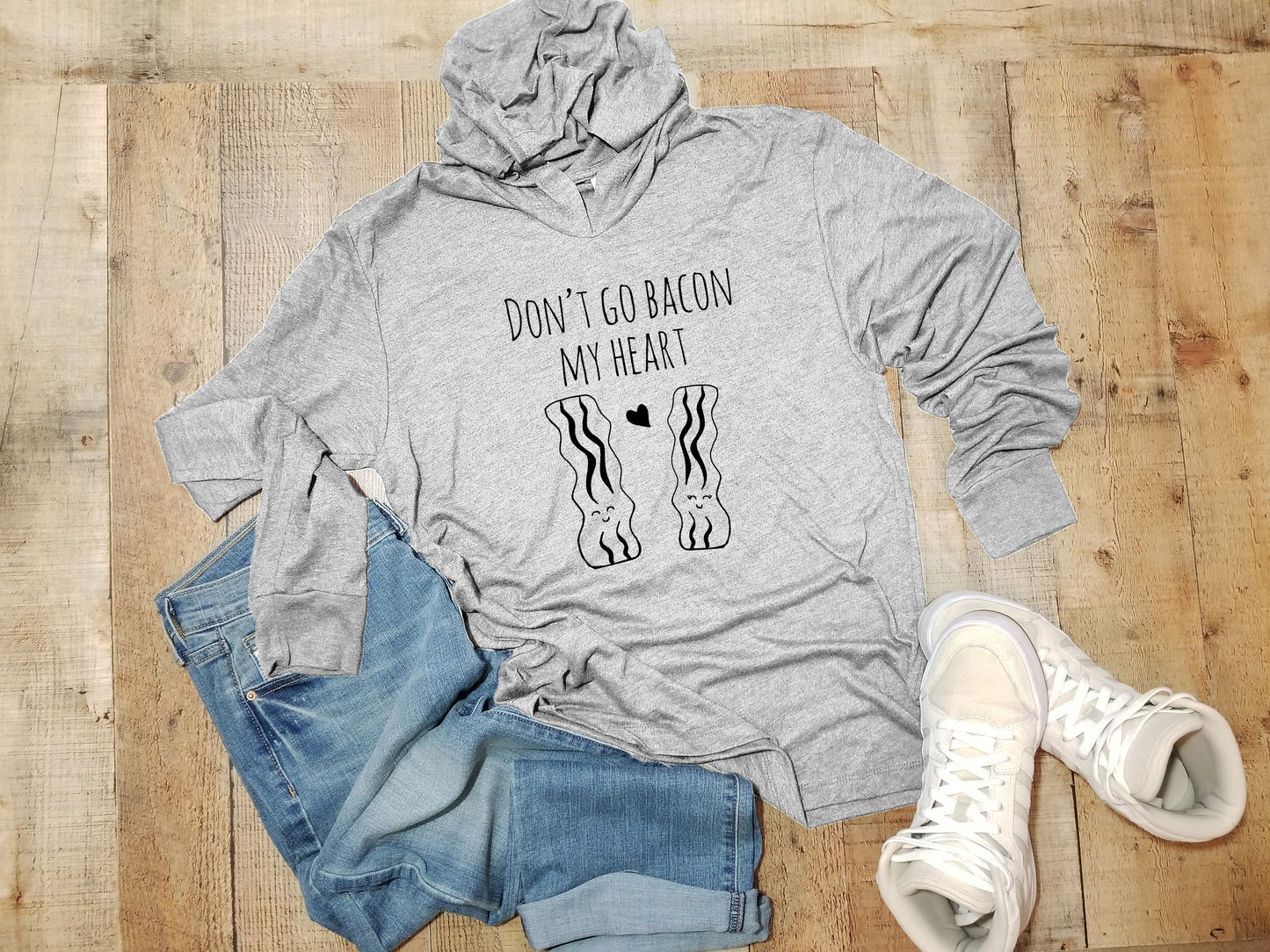 Don't Go Bacon My Heart - Unisex T-Shirt Hoodie - Heather Gray