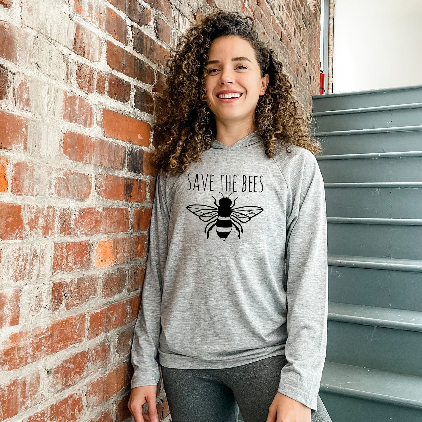 Save The Bees - Unisex T-Shirt Hoodie - Heather Gray
