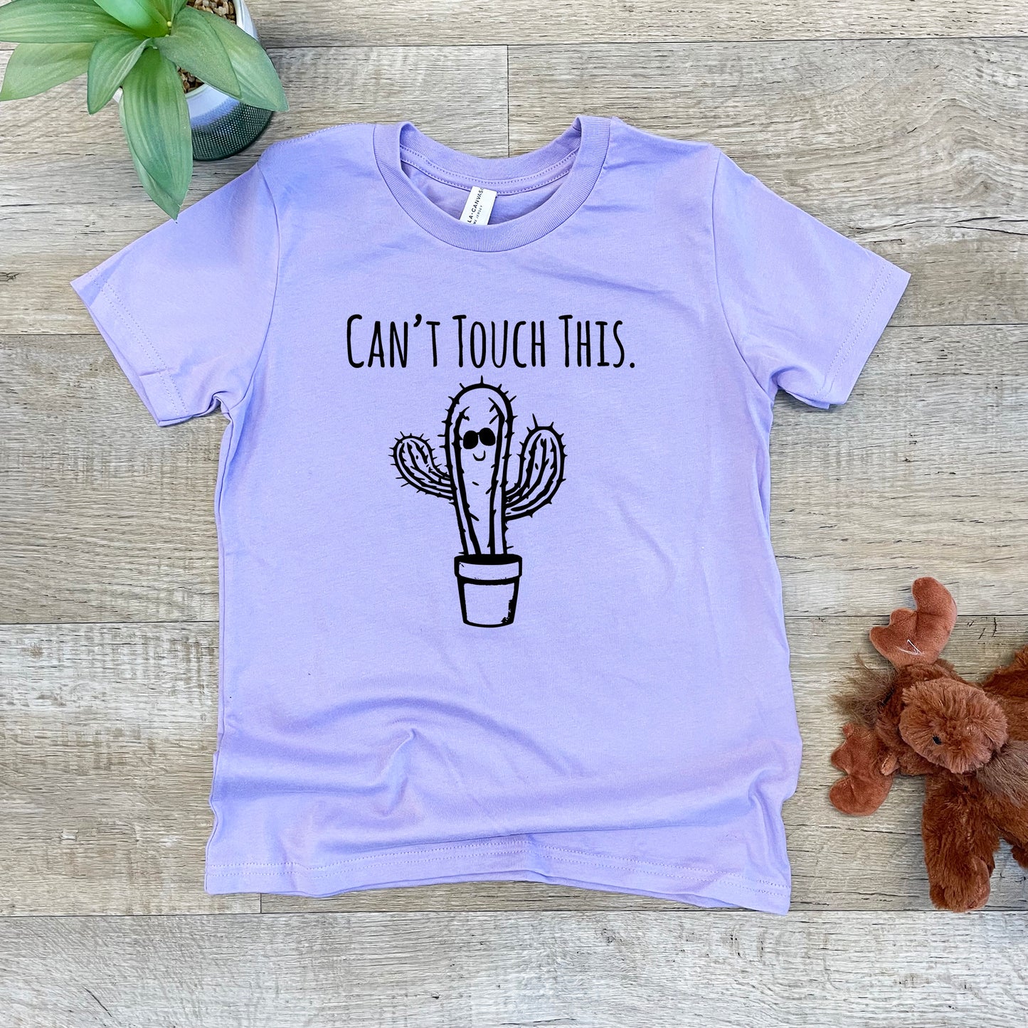 Can't Touch This (Cactus) - Kid's Tee - Columbia Blue or Lavender