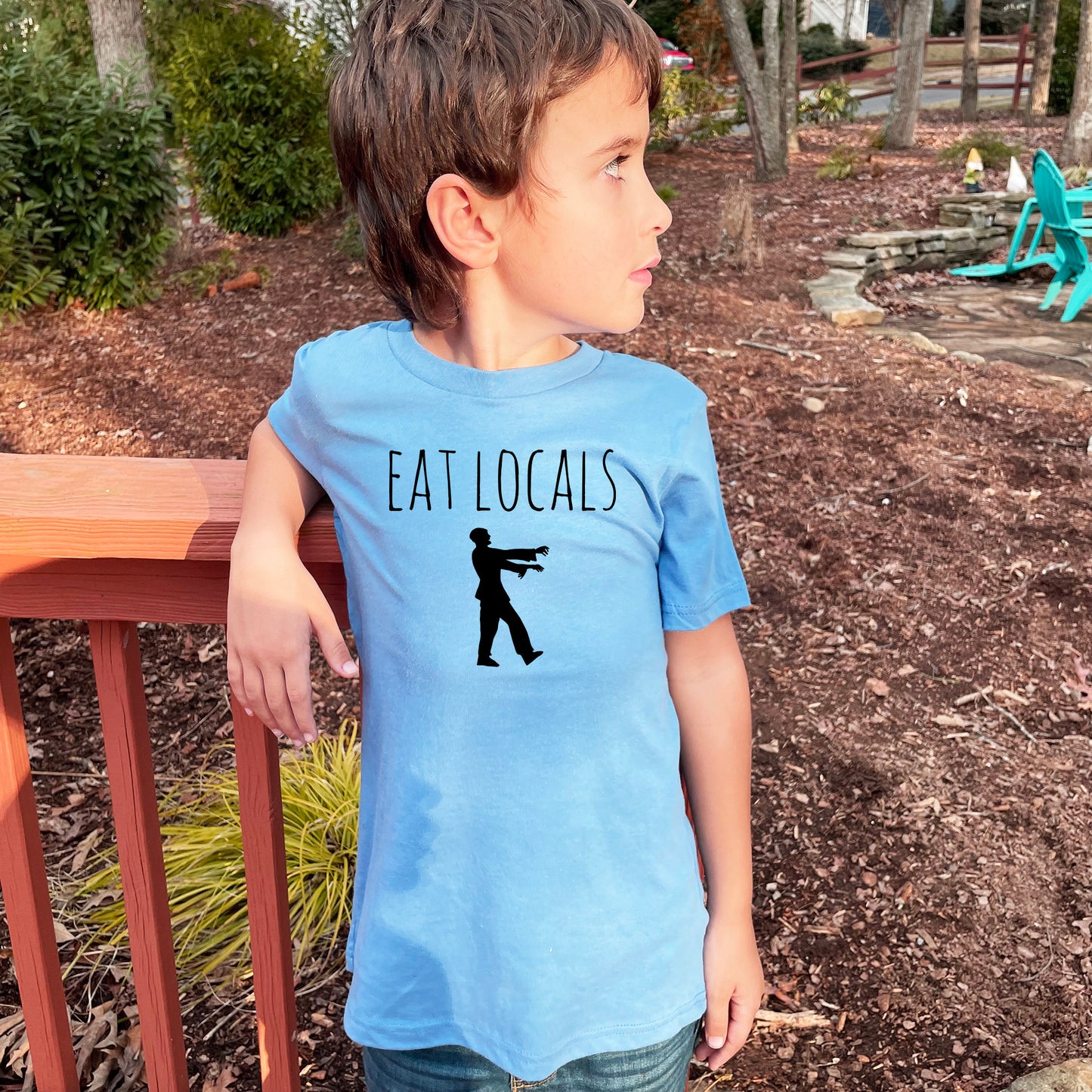 Eat Locals (Zombie) - Kid's Tee - Columbia Blue or Lavender