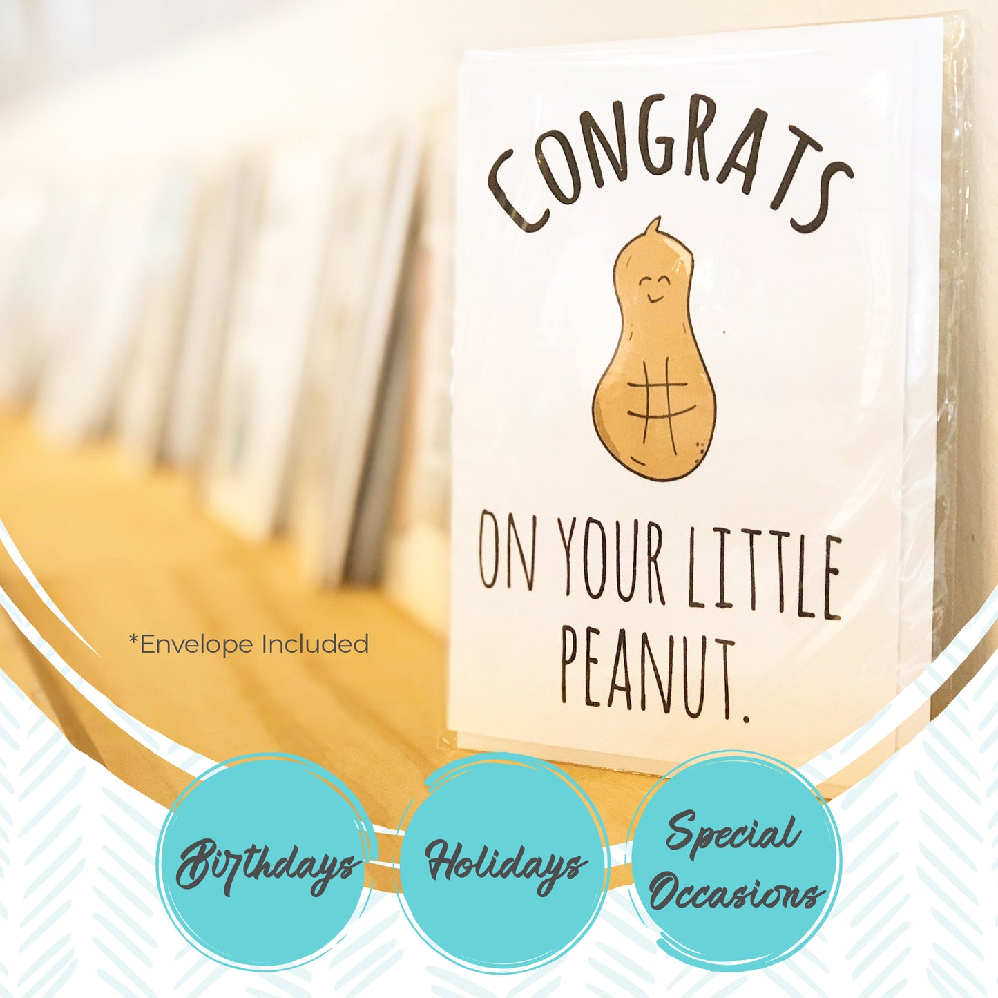 SALE - Congrats On Your Little Peanut  - Greeting Card