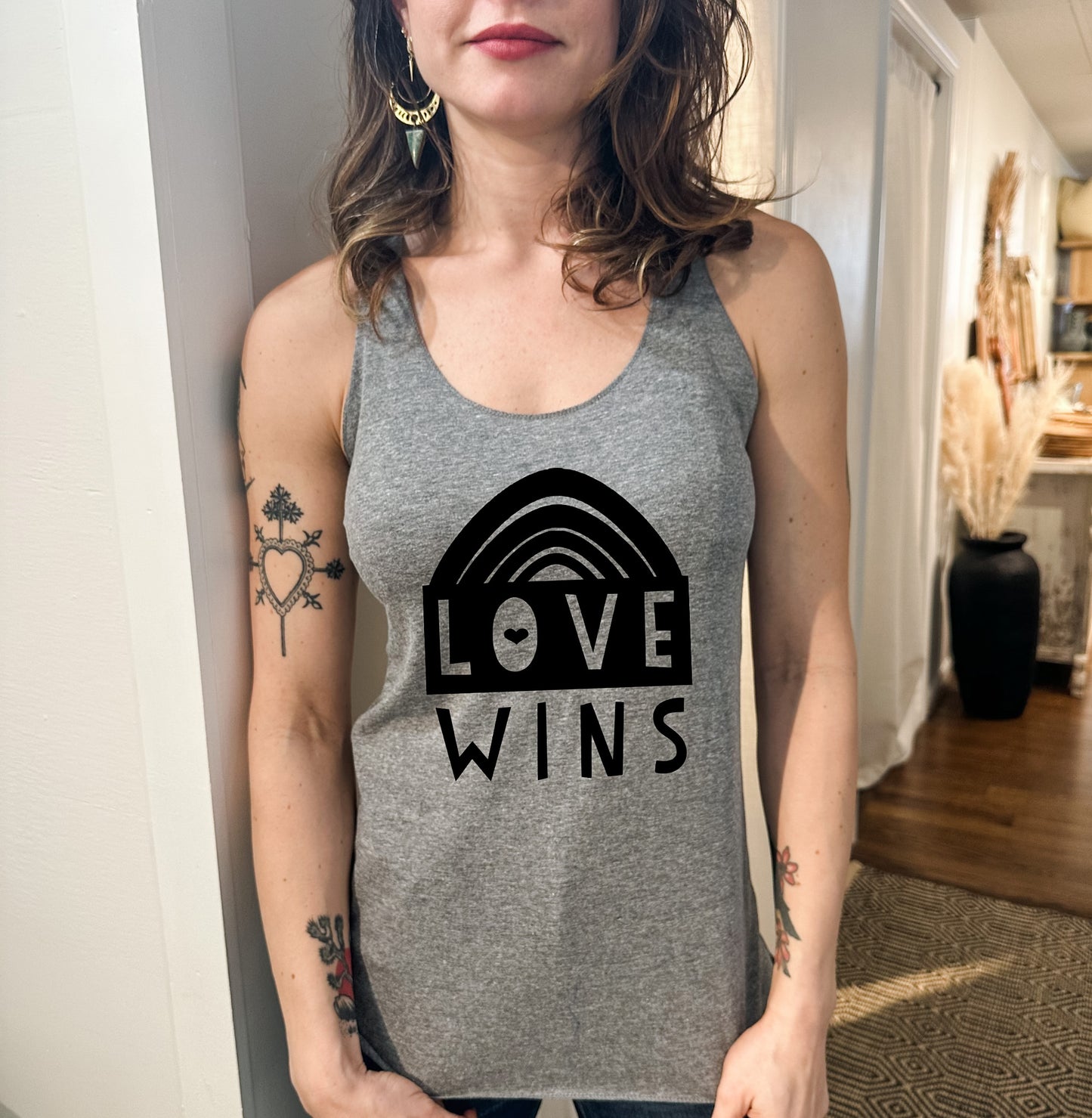 Love Wins - Women's Tank - Heather Gray, Tahiti, or Envy