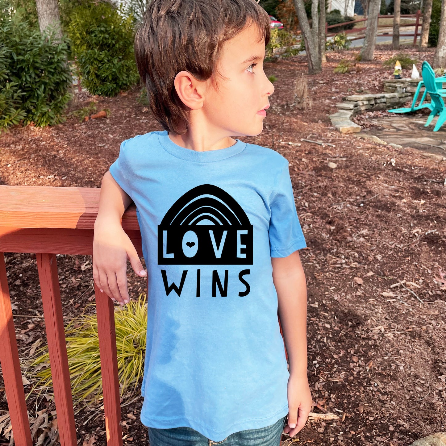 Love Wins - Kid's Tee - Columbia Blue or Lavender