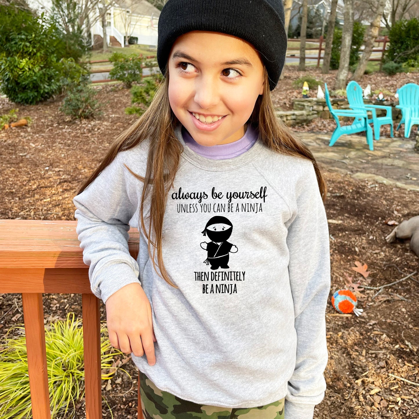 Always Be Yourself Unless You Can Be A Ninja, Then Definitely Be A Ninja - Kid's Sweatshirt - Heather Gray or Mauve