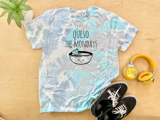 Queso The Mondays (Tacos) - Mens/Unisex Tie Dye Tee - Blue