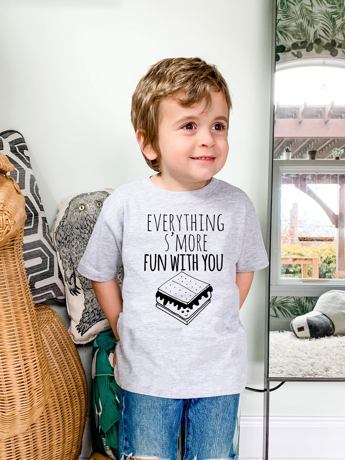 Everything S'more Fun With You - Toddler Tee - Heather Gray