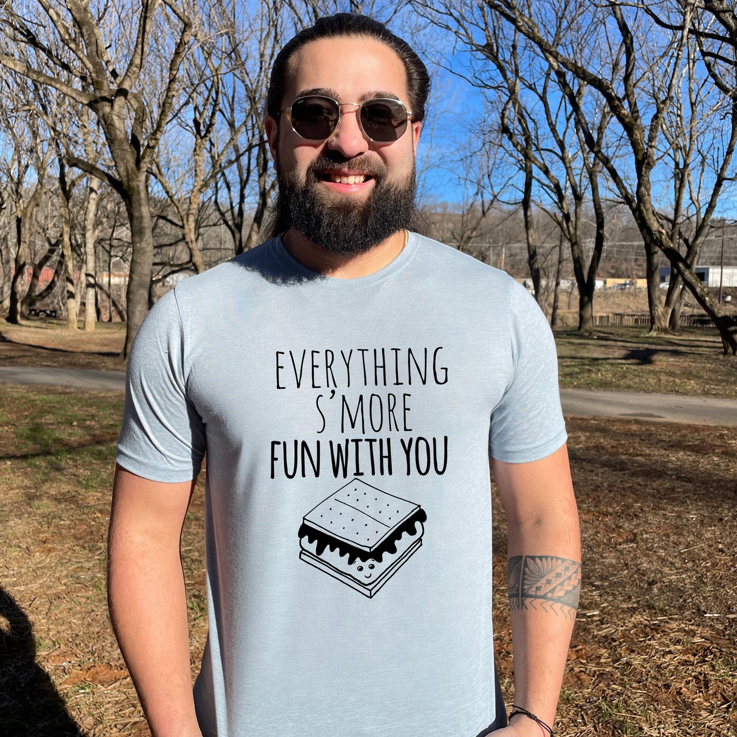 Everything S'more Fun With You - Men's / Unisex Tee - Stonewash Blue or Sage