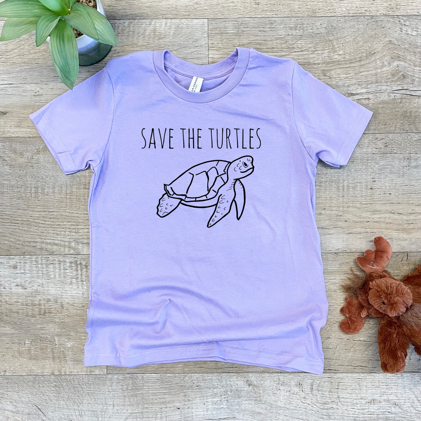 Save The Turtles - Kid's Tee - Columbia Blue or Lavender
