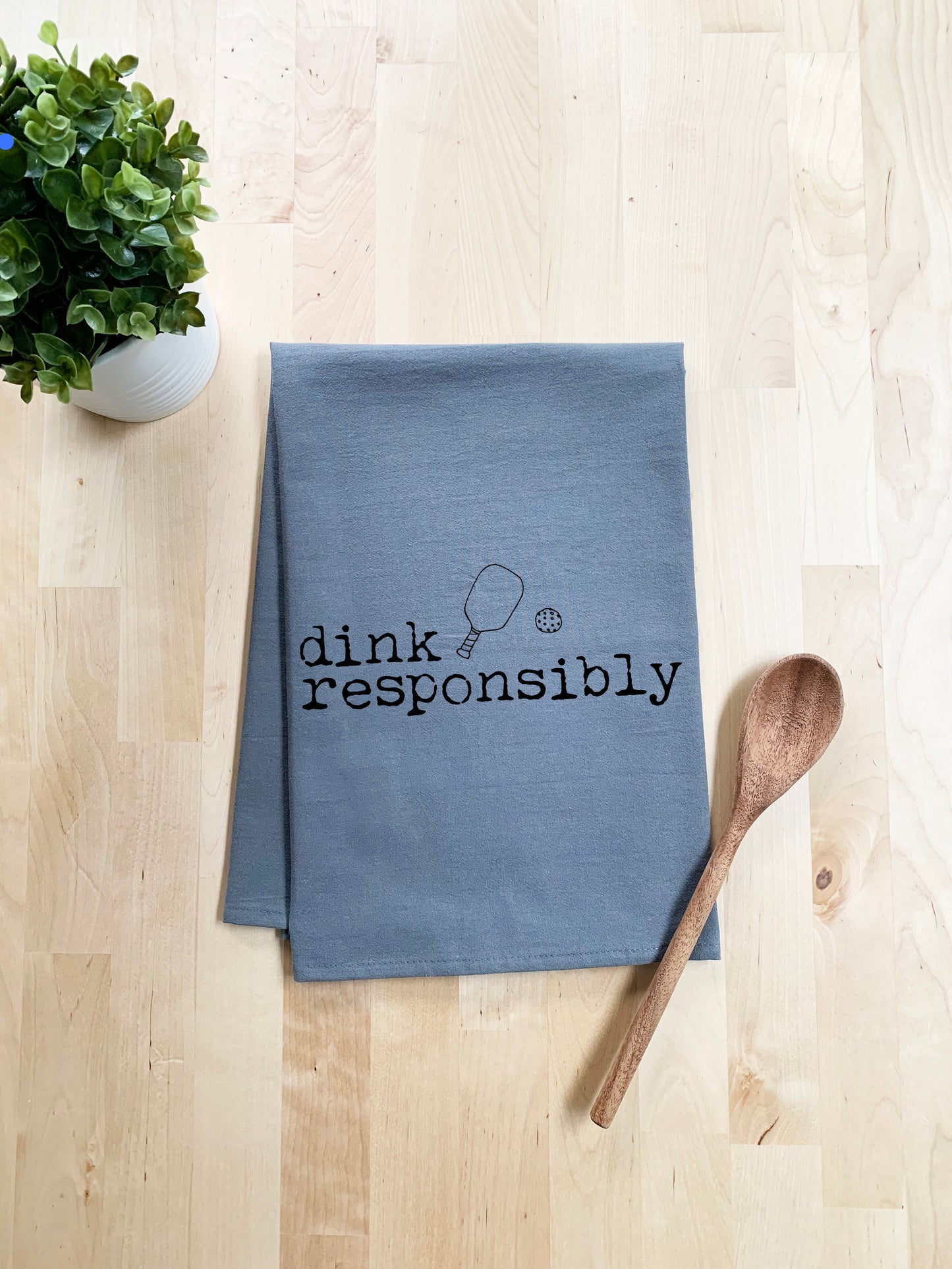 Dink Responsibly Dish Towel - White Or Gray