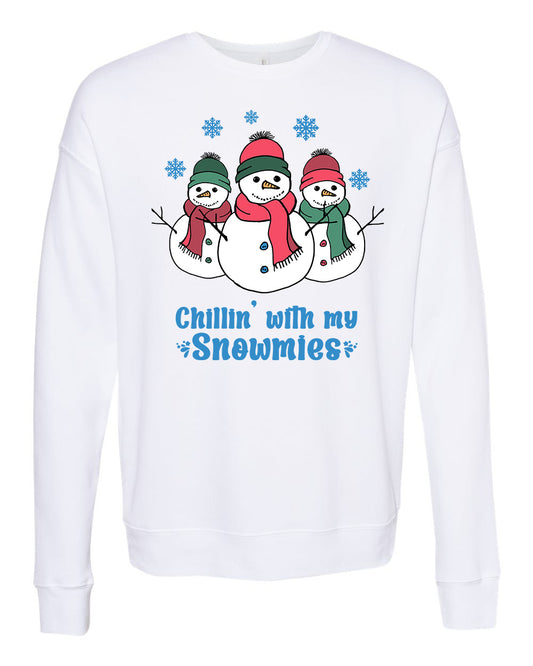 Chillin With My Snowmies - Unisex Sweatshirt - White