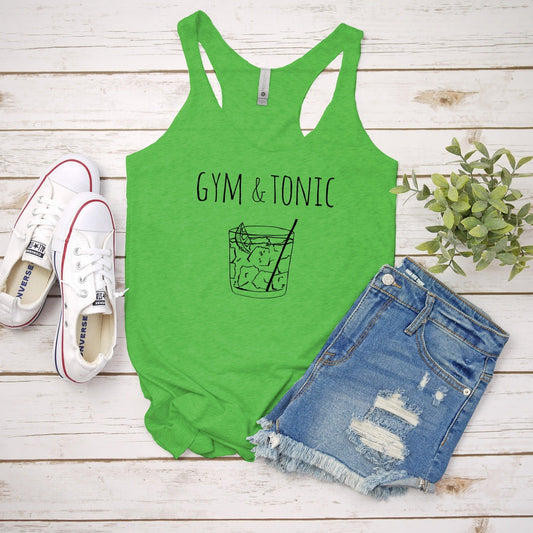 Gym & Tonic - Women's Tank - Heather Gray, Tahiti, or Envy