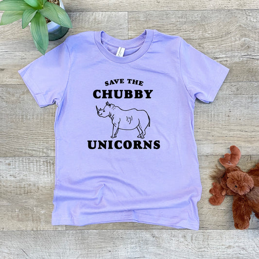 Save The Chubby Unicorns - Kid's Tee - Columbia Blue or Lavender