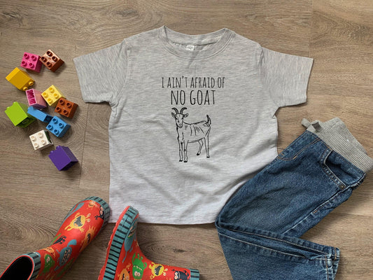 I Ain't Afraid of No Goat - Toddler Tee - Heather Gray