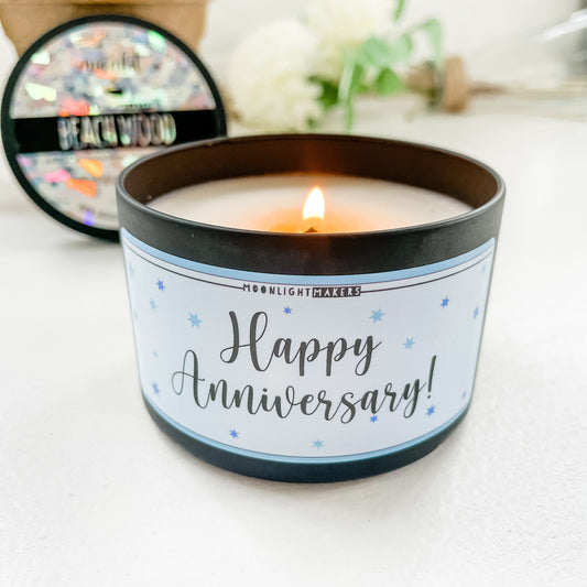 Happy Anniversary - 8oz Candle - Choose Your Scent - 100% Natural Soy Wax