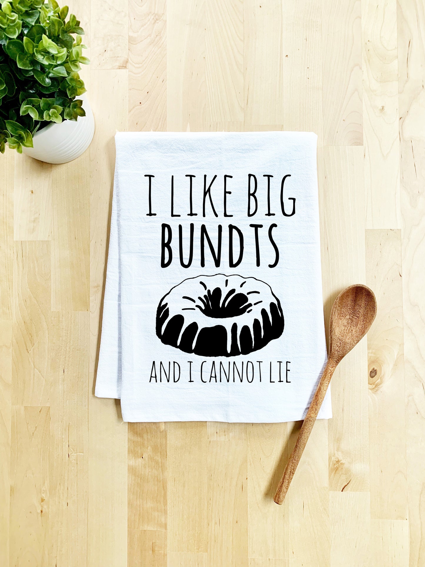 I Like Big Bundts and I Cannot Lie Dish Towel - White Or Gray - MoonlightMakers