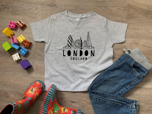 London Skyline - Toddler Tee - Heather Gray