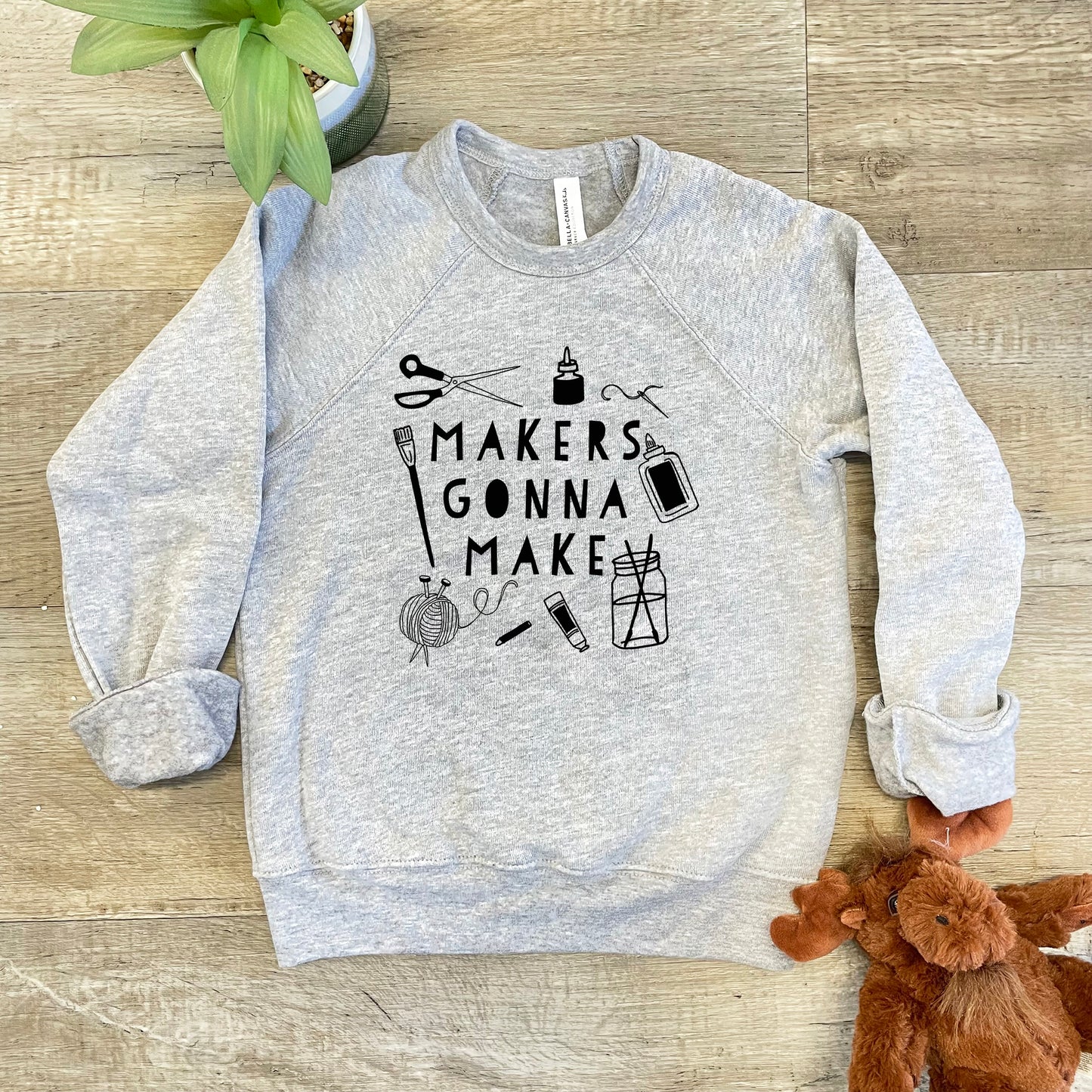 Makers Gonna Make - Kid's Sweatshirt - Heather Gray or Mauve
