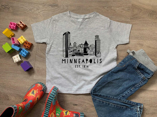 Minneapolis (MN) - Toddler Tee - Heather Gray