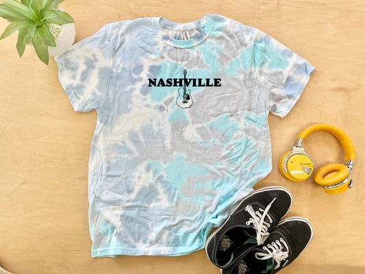 Nashville (TN) - Mens/Unisex Tie Dye Tee - Blue