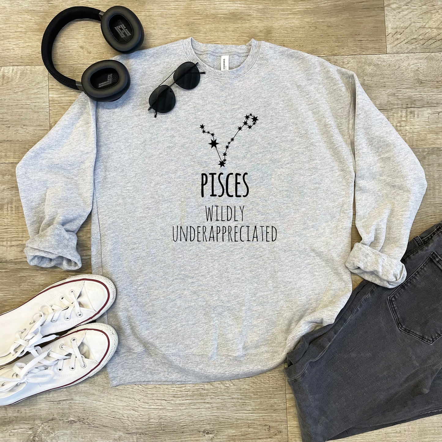Pisces (Wildly Underappreciated) - Unisex Sweatshirt - Heather Gray or Dusty Blue