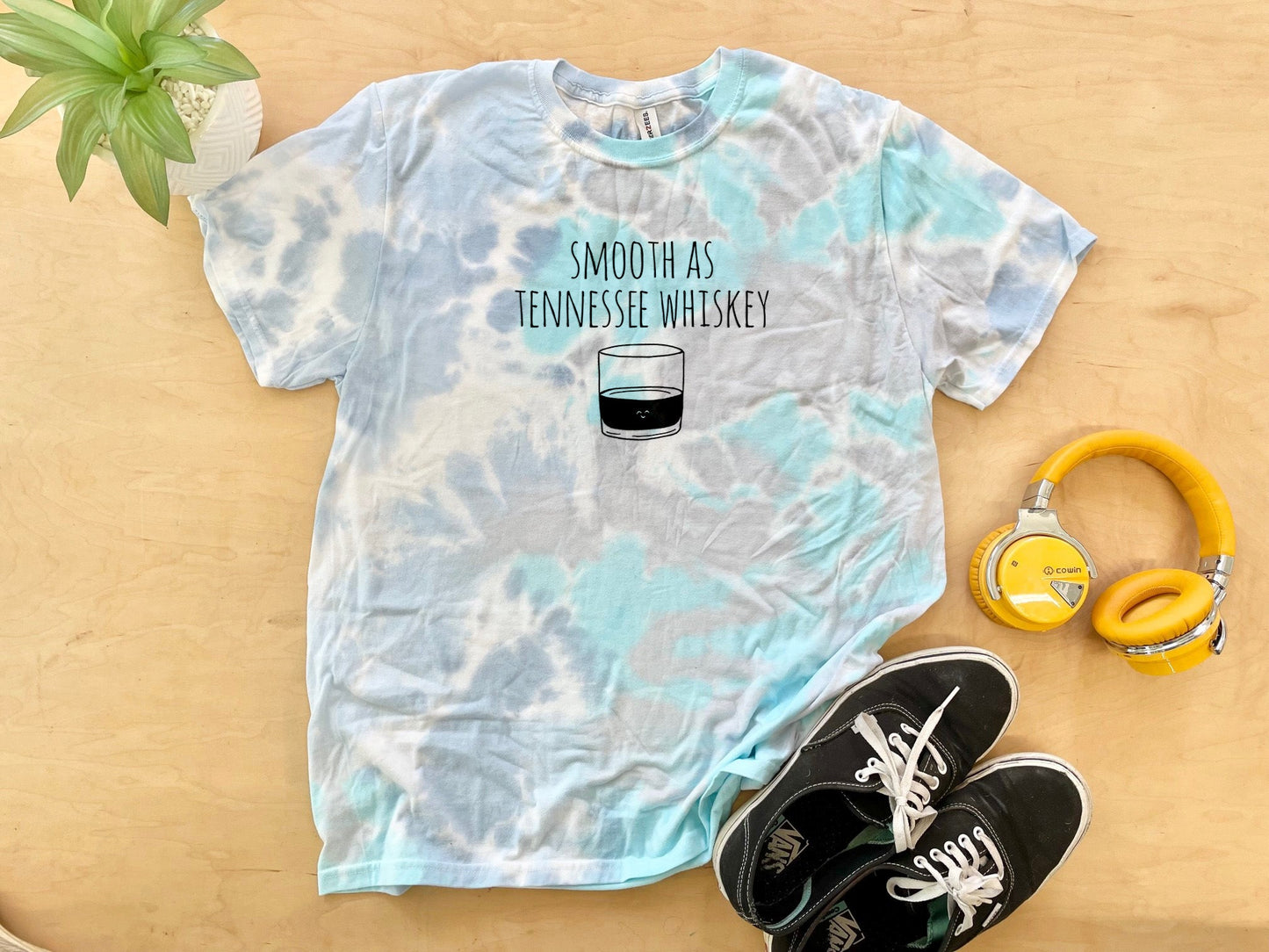 Smooth as Tennessee Whiskey - Mens/Unisex Tie Dye Tee - Blue