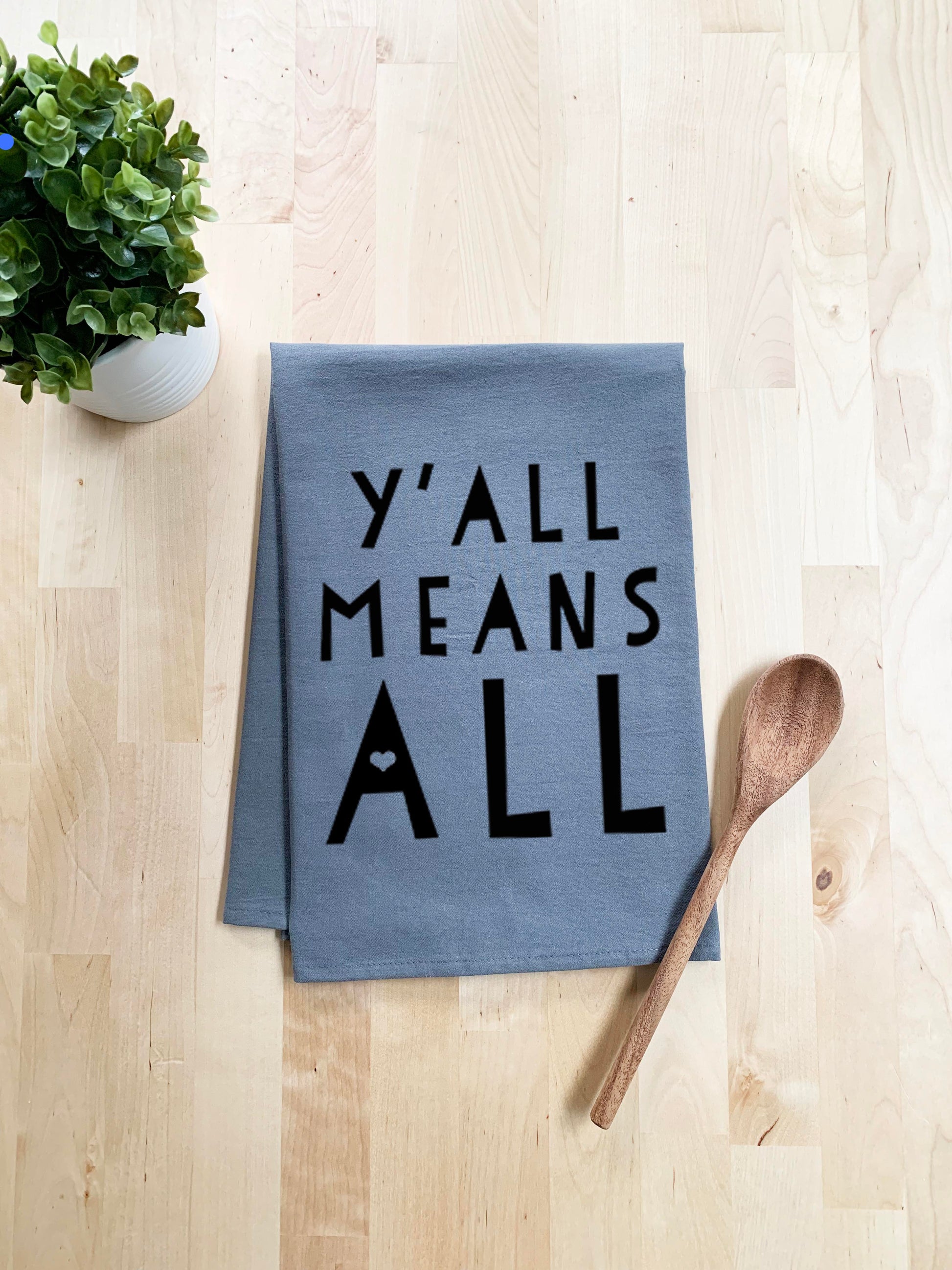 Y'all Means All Dish Towel - White Or Gray - MoonlightMakers