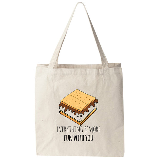 a bag with a sandwich on it that says everything is more fun with you