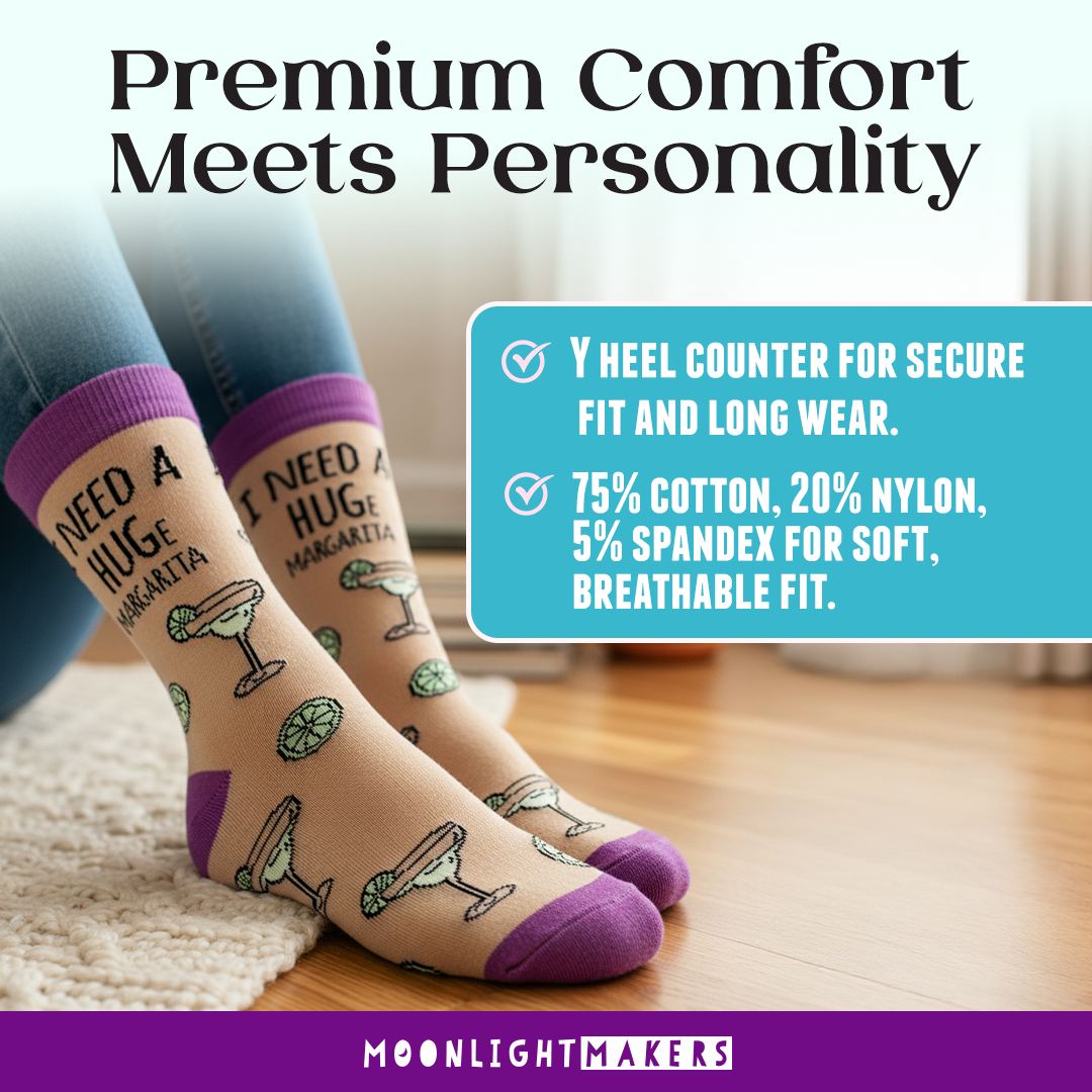 I Need A HUGe Margarita Funny Socks