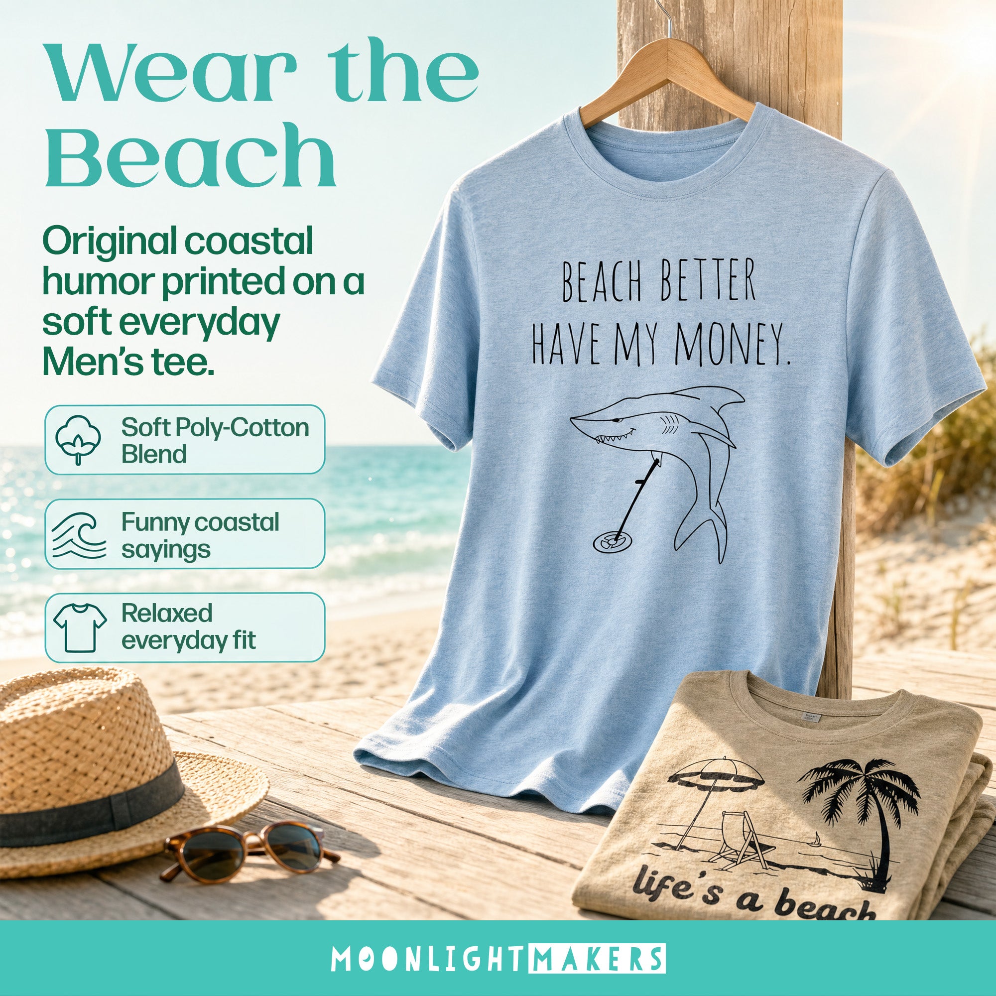 Beach Better Have My Money (Shark) - Men's / Unisex Tee