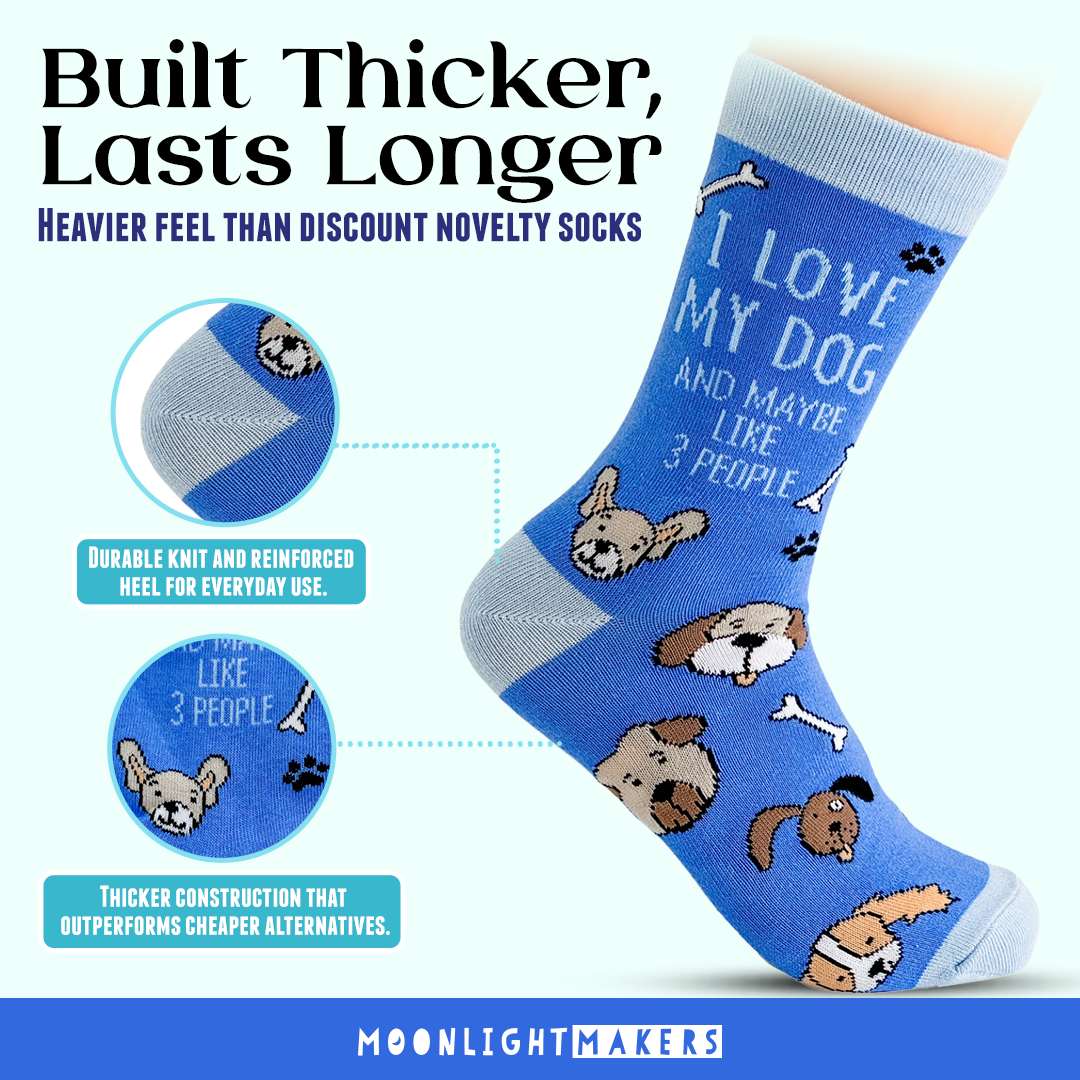 I Love My Dog (And Maybe Like 3 People) Knit Socks