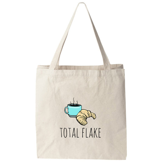 a tote bag with a cup of coffee on it