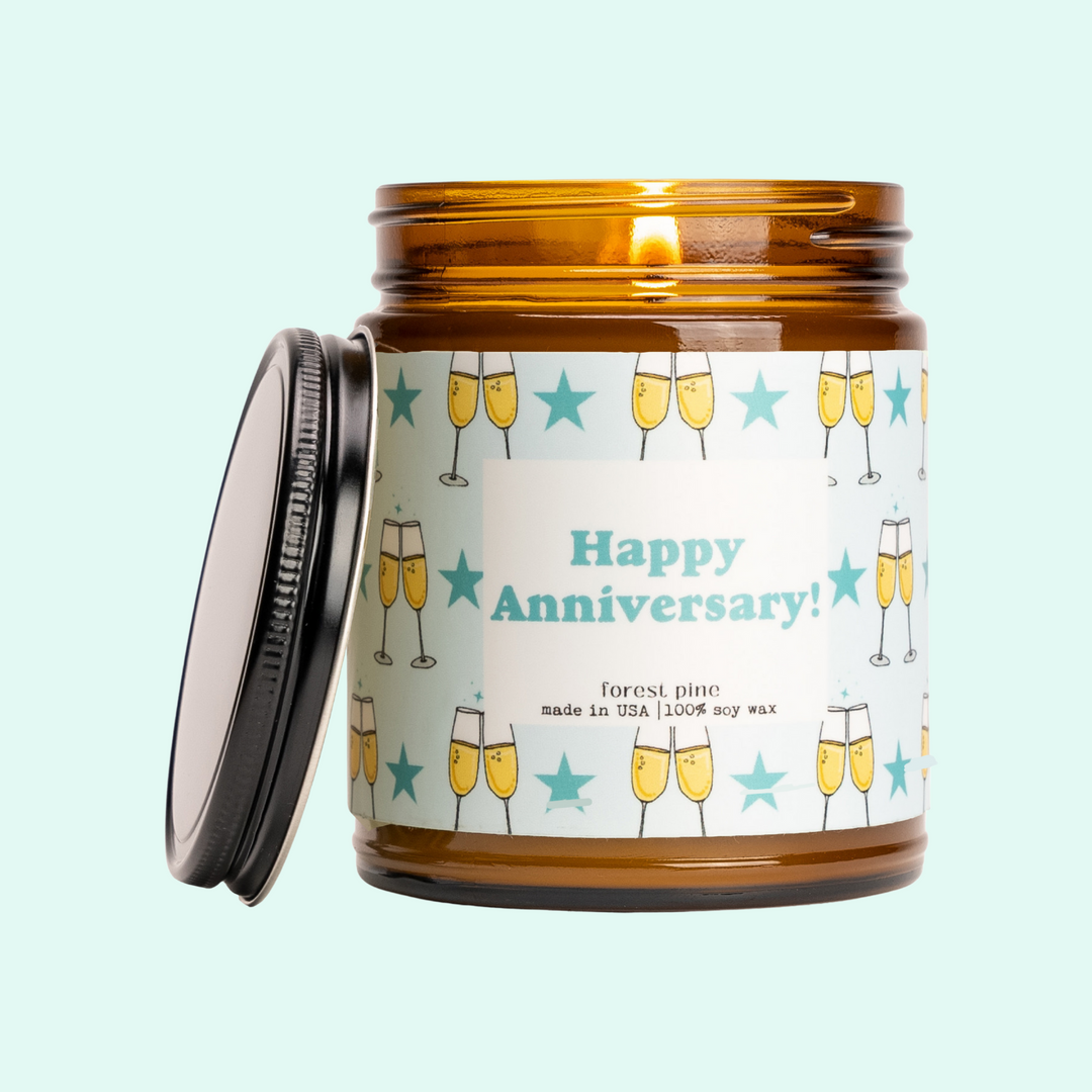 a jar with a candle inside of it