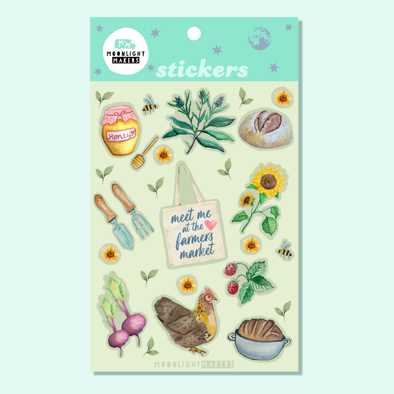 SALE Meet Me At The Farmers Market Sticker Sheet - MoonlightMakers
